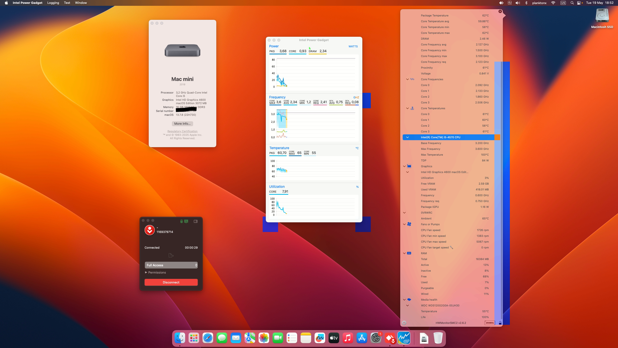 Success Hackintosh macOS Ventura 13.7.8 Build 22H730 on Dell Optiplex 3020 Mini PC